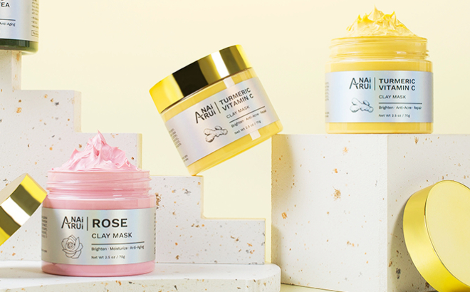 Anai Rui Turmeric Vitamin C and Rose Clay Masks