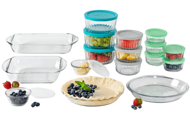 Anchor Hocking 30 Piece Glass Food Storage Set