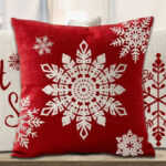 Andreannie Christmas Throw Pillow Covers 4 pk