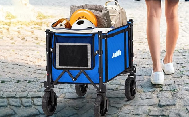 Antifir Collapsible Utility Wagon in Blue Color 1