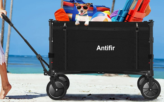 Antifir Collapsible Utility Wagon on a Beach