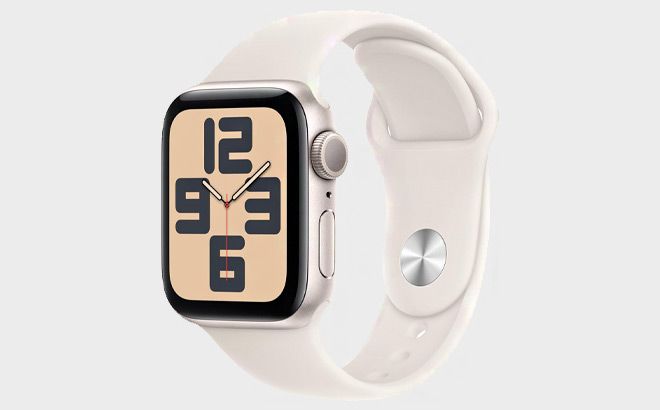 Apple Watch SE 2nd Gen on a Gray Background