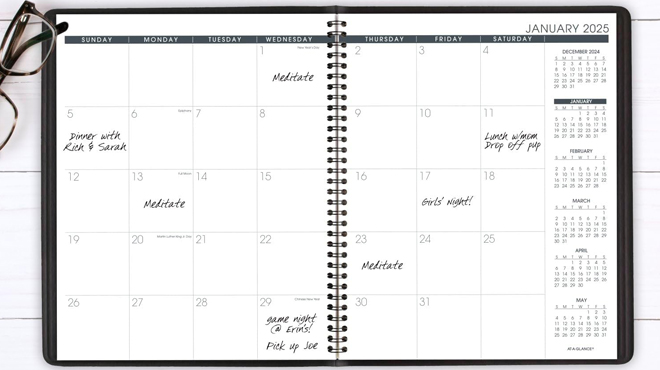 At a glance 2025 Monthly Planner