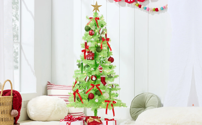 Best Choice Products 4 Foot Prelit Colored Christmas Tree