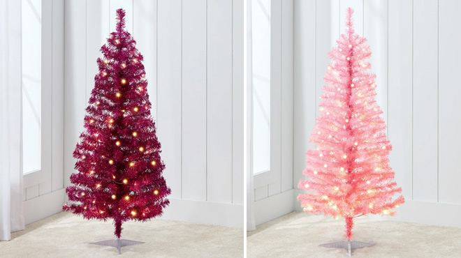 Best Choice Products 4 Foot Prelit Colored Christmas Trees