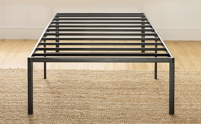 Best Price Mattress Twin 18 Inch Black Platform Metal Bed Frame