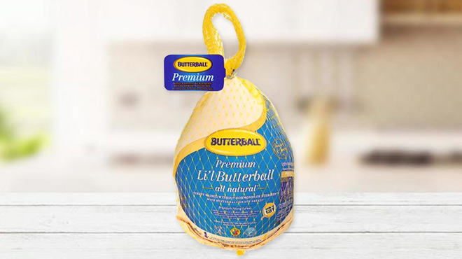 Butterball Frozen Young Turkey on a Table