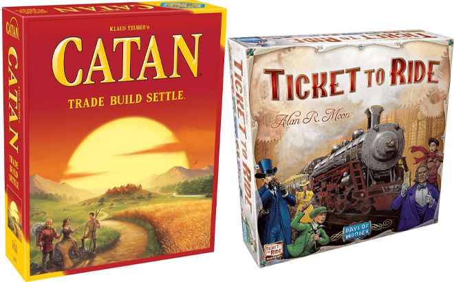 CATAN Board Game and Ticket to Ride Board Game