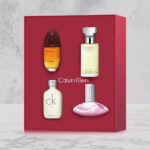 Calvin Klein 4 Pack Fragrance Gift Set on the Table