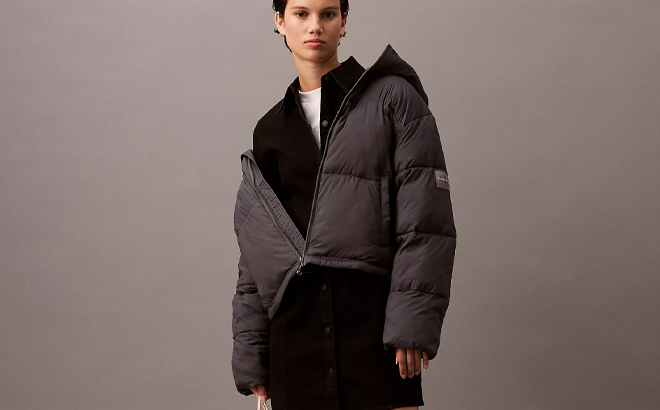 Calvin Klein Short Hooded Puffer Jacket