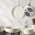 Carote 11 piece Cookware Set in Cream White Color 1