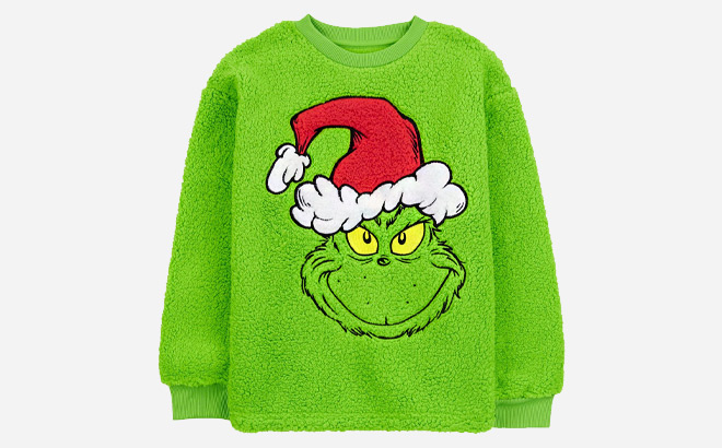 Carters Toddler Grinch Fuzzy Pullover Sweatshirt