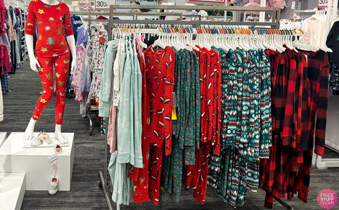 Cat Jack Kids Pajama Sets Hung on a Rack in Store