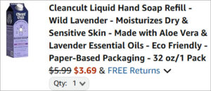 Checkout page of Cleancult Liquid Hand Soap Refill