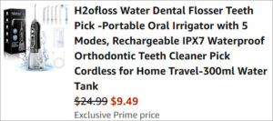 Checkout page of H2ofloss Portable Dental Water Flosser