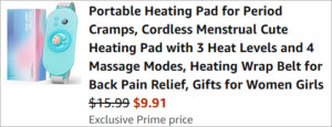 Checkout page of Lerat Portable Heating Pad