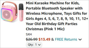 Checkout page of Mini Bluetooth Karaoke Machine