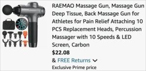 Checkout page of Raemao Massage Gun 1