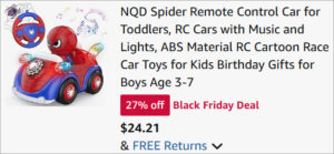 Checkout page of Spider Remote Control Car