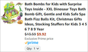 Checkout page of Staryar Kids Bath Bombs 6 Pack