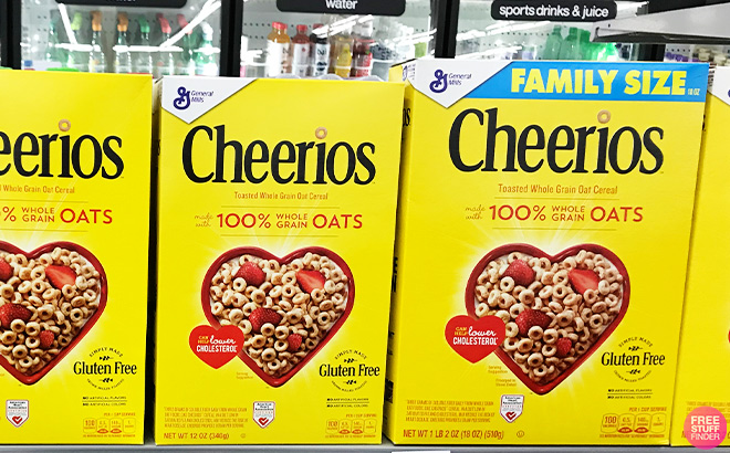 Cheerios Cereals on the Shelf