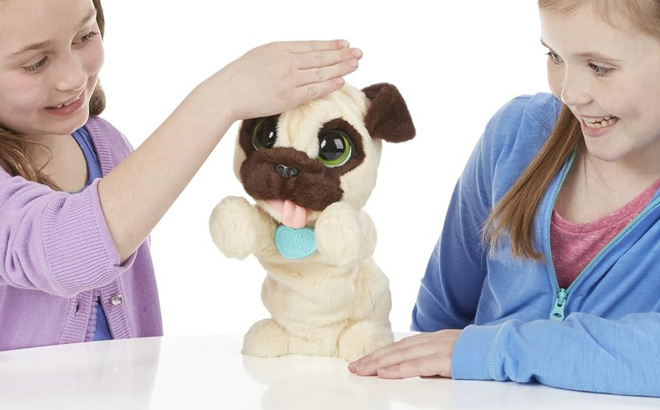 Children Playing with furReal JJ My Jumping Pug