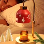 Christmas Candle Warmer Lamp on a Night Stand