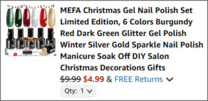 Christmas Gel Nail Polish Set at Checkout