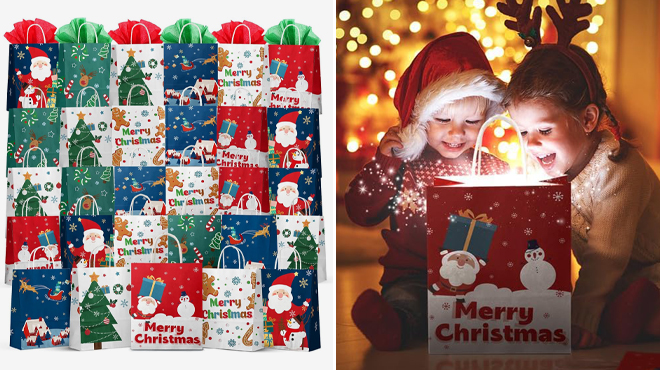 Christmas Gift Bags 30 Pack