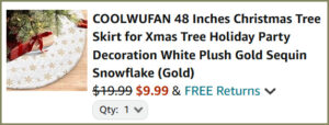 Christmas Tree Skirt at Checkout