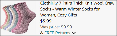 Clothirily Wool Socks 7 Pairs Checkout