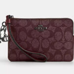 Coach Outlet Boxed Corner Zip Wristlet In Signature Canvas Set