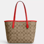 Coach Outlet Small City Tote In Signature Canvas