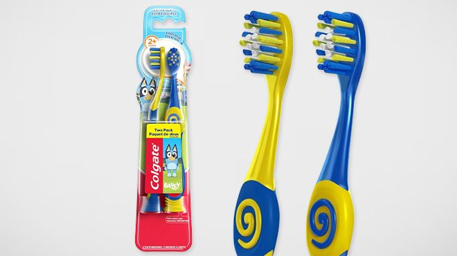 Colgate Kids Bluey Extra Soft Toothbrush 2 Pack