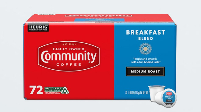 Community Coffee Breakfast Blend 72 Count K Cup Pods