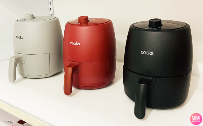 Cooks 2 Quart Air Fryers on Shelf