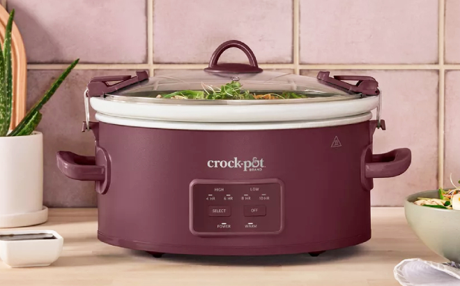 Crock Pot 6 Quart Cook Carry Programmable Slow Cooker