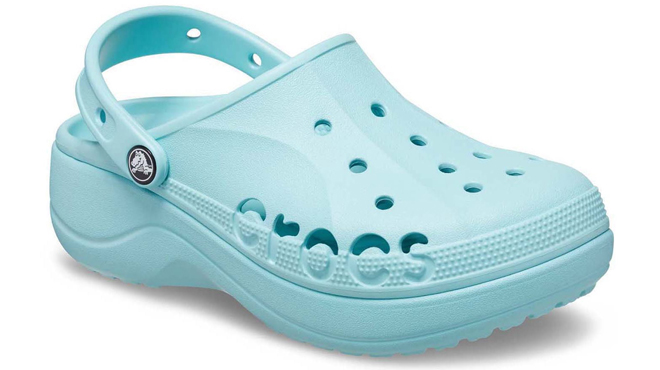 Crocs Baya Platform Clog Sandals in Pure Water Color