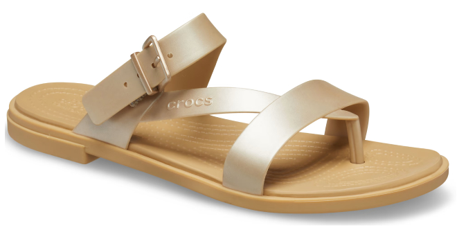 Crocs Womens Crocs Tulum Metallic Toe Post Sandals