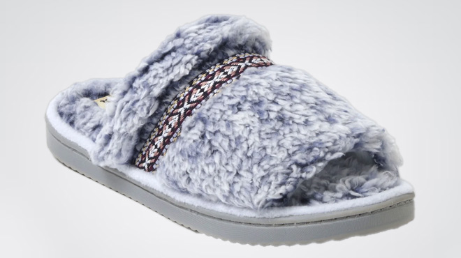 Dearfoams Cozy Comfort Women's Tipped Teddy Slide Slipper