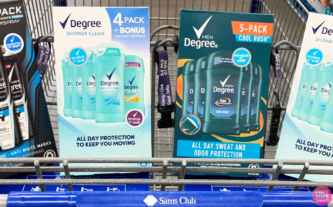 Degree Antiperspirant Deodorant 5 Pack in Sams Club Carts