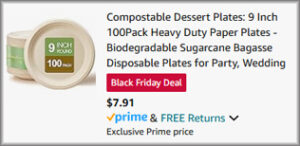 Dessert Plates Checkout Screen