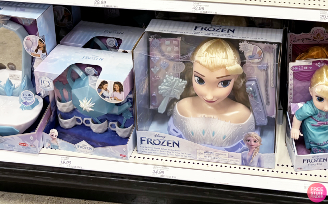 Disney Frozen Icy Tea Set and Elsa the Snow Queen Styling Head