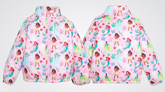 Disney Girls Princess Puffer Jacket