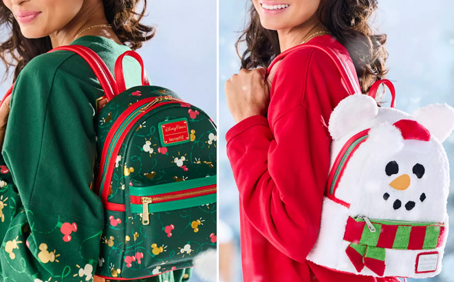 Disney Holiday Loungefly Mini Backpacks