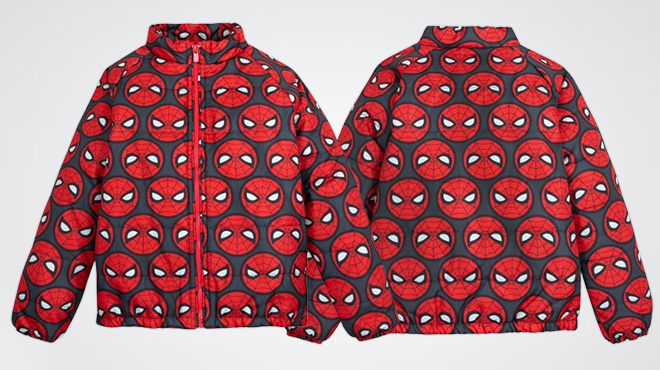 Disney Kids Spider Man Puffer Jacket