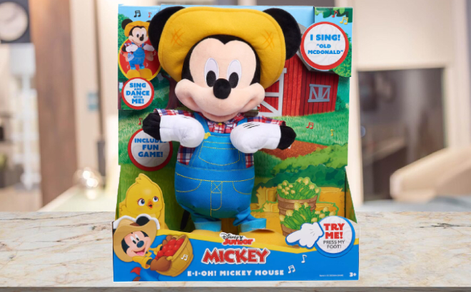 Disney Mickey Mouse E I Oh Singing and Dancing Plush