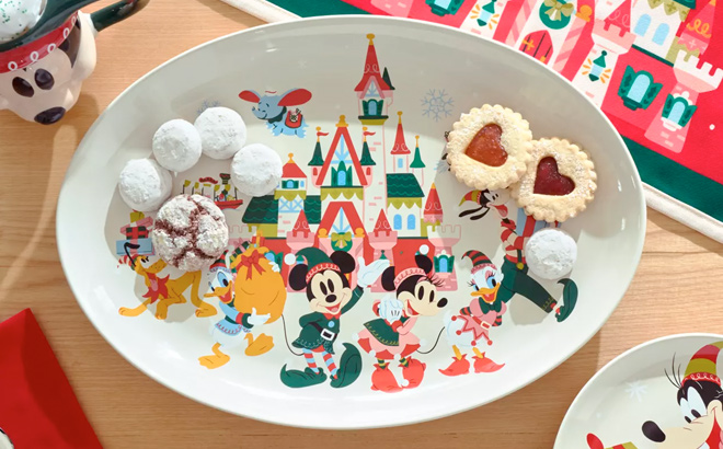 Disney Mickey Mouse and Friends Holiday Serving Platter