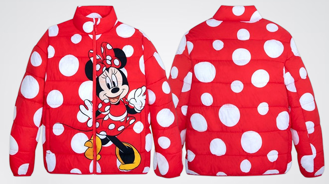 Disney Minnie Mouse Puffer Jacket for Adults