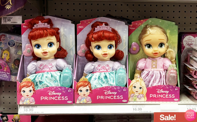 Disney Princess Ariel and Rapunzel Baby Dolls